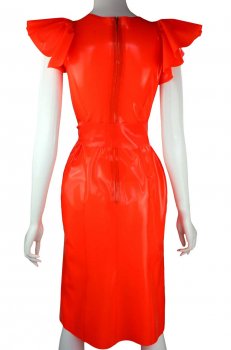 Latex Kleid mit V-Ausschnitt