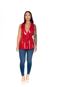 LATEX KIMONO GILET