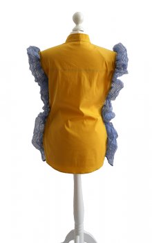 upcycling Bluse mit Rüschen