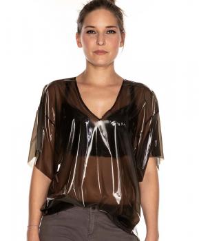 LATEX V-NECK T-SHIRT