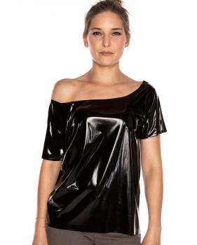 LATEX T-SHIRT U-BOOT AUSSCHNITT