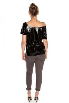 LATEX T-SHIRT U-BOOT AUSSCHNITT