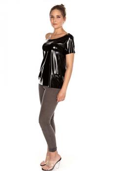 LATEX T-SHIRT U-BOOT AUSSCHNITT