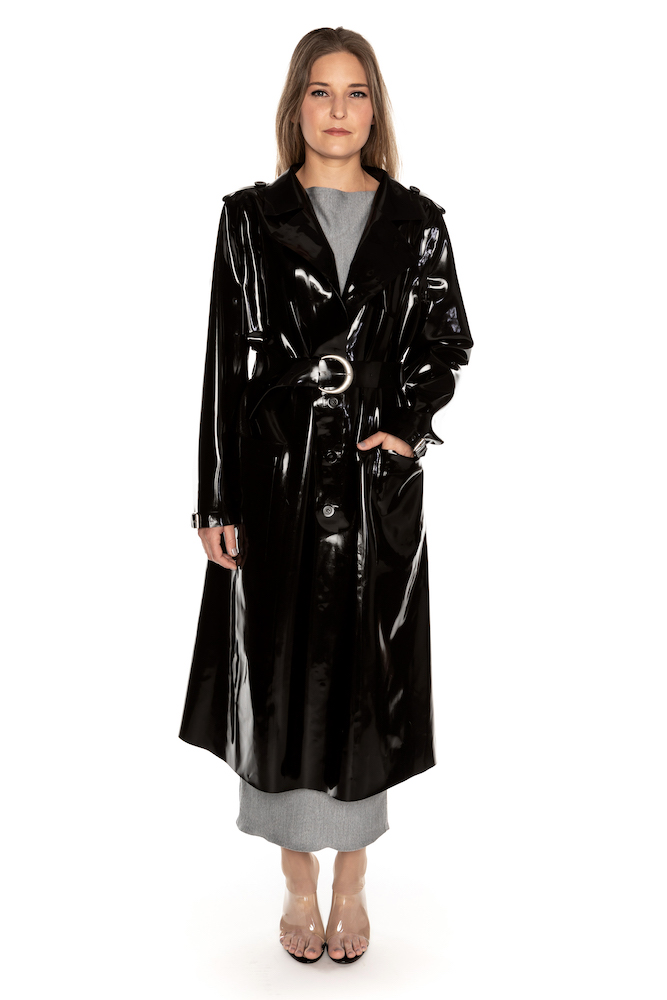 Epic Couture Latex Trenchcoat, Trench Coat Designer