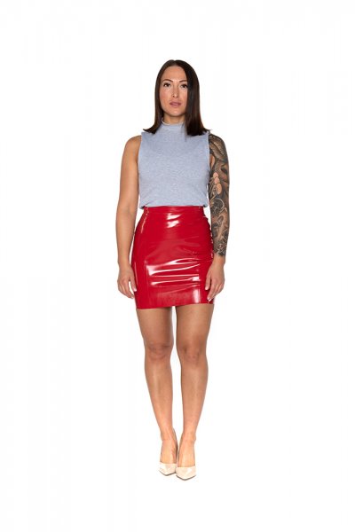 latex Mini skirt