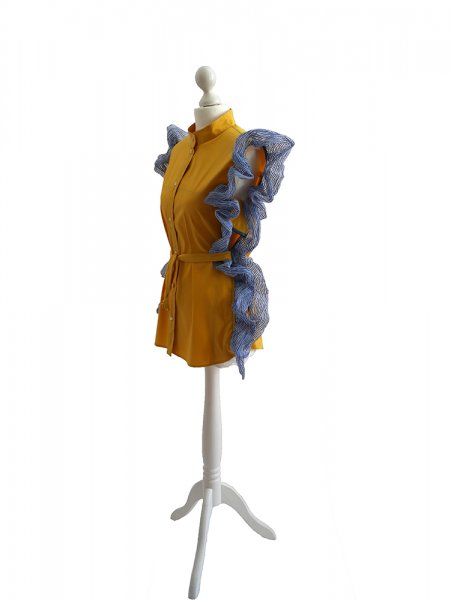 upcycling Bluse mit Rüschen