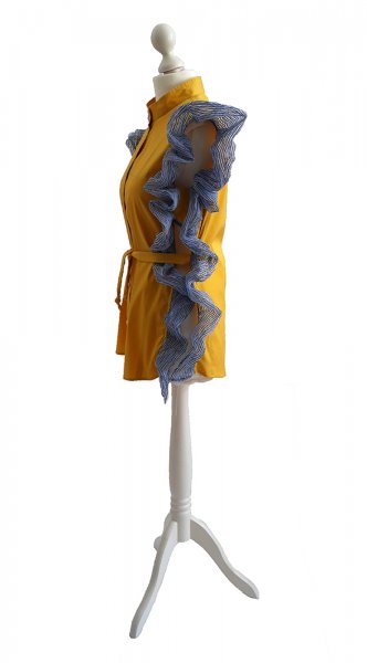upcycling Bluse mit Rüschen