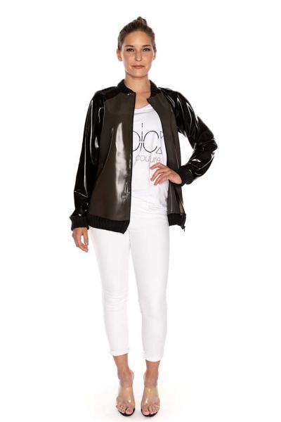 Latex Bomber Jacke